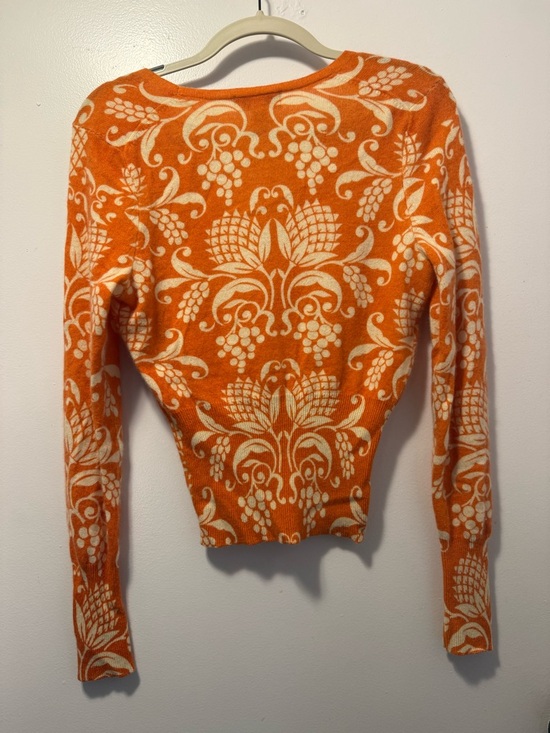 Orange lucky brand Floral Button-Front Cardigan - Picture 6 of 6
